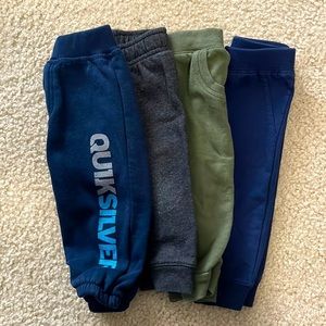 Set of 4 - 12 month boys sweatpants. Multi-color, multi brands. GUC.
